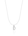 Choker Nylon Letra D Ródio Branco