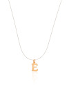 Choker Nylon Letra E Banhado a Ouro 18K