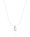 Choker Nylon Letra E Ródio Branco