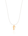 Choker Nylon Letra F Banhado a Ouro 18K