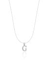 Choker Nylon Letra G Ródio Branco