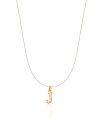 Choker Nylon Letra J Banhado a Ouro 18K