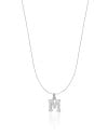 Choker Nylon Letra M Ródio Branco