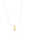 Choker Nylon Letra S Banhado a Ouro 18K