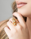 Anel Bolas Lisas Tamanho 18 Banhado a Ouro 18K