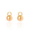 Brinco Argola Click Bola Lisa 2.4 cm Banhado a Ouro 18K