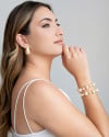 Pulseira Pérolas Banhado a Ouro 18K