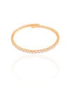 Bracelete Pontos de Luz Cristal 3 mm Banhado a Ouro 18K