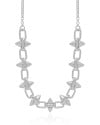 Gargantilha Elos Spike 13 mm Ródio Branco - 45 cm