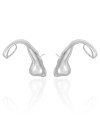 Ear Cuff Orgânico Ródio Branco