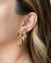 Brinco Derretido Liso 5.2 cm  Banhado a Ouro 18K