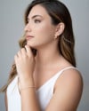 Pulseira Riviera Cristal 1.7 mm Banhado a Ouro 18K