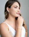 Pulseira Riviera Cristal 1.7 mm Ródio Branco