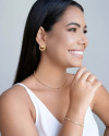 Anel Pontos de Luz Coloridos Tamanho 15 Banhado a Ouro 18K