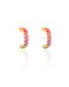 Ear Hook Ovais Coloridos Banhado a Ouro 18K