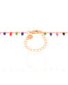 Choker Miçangas Coloridas Banhado a Ouro 18K