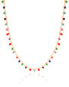 Choker Miçangas Coloridas Banhado a Ouro 18K