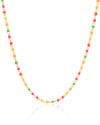 Choker Bolinhas Coloridas 2 mm Banhado a Ouro 18K