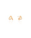 Brinco Argola em V Lisa 1.0 cm Banhado a Ouro 18K