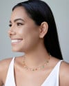 Brinco Argola em V Lisa 1.0 cm Banhado a Ouro 18K