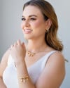 Pulseira Flexível Búzios Banhado a Ouro 18K