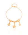 Pulseira Flexível Búzios Banhado a Ouro 18K
