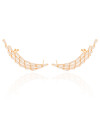 Ear Cuff Baguetes Cristal 4.9 cm Banhado a Ouro 18K