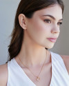 Conjunto Coração Pontos de Luz Cristal Banhado a Ouro 18K