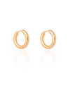 Brinco Argola Click Redonda Lisa 2.0 cm Banhado a Ouro 18K