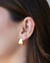 Brinco Argola Achatada Lisa 1.7 cm Banhado a Ouro 18K