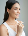 Anel Cravejado Cristal Tamanho 15 Banhado a Ouro 18K
