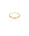 Anel Cravejado Cristal Tamanho 21 Banhado a Ouro 18K