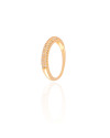 Anel Cravejado Cristal Tamanho 21 Banhado a Ouro 18K