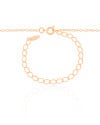 Choker Elos Corações Lisos e Cristal Banhado a Ouro 18K