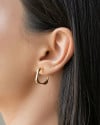 Brinco Argola Quadrada Lisa 1.7 cm Banhado a Ouro 18K