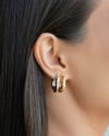 Brinco Argola Click Quadrada Orgânica Lisa 1.9 cm Banhado a Ouro 18K
