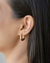 Brinco Argola Click Quadrada Orgânica Lisa 1.9 cm Banhado a Ouro 18K