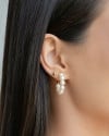 Brinco Argola Pérolas 2.7 cm Banhado a Ouro 18K