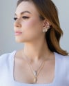 Piercing Orgânico Texturizado Ródio Branco