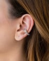 Piercing Orgânico Texturizado Ródio Branco