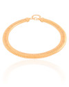 Gargantilha Mola 15 mm Banho Dourado - 50 cm