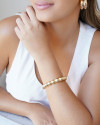 Bracelete Bolas Lisas Banho Dourado