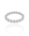 Bracelete Bolas Lisas Banho Branco