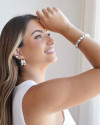 Bracelete Bolas Lisas Banho Branco