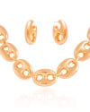 Conjunto Elos Lacre Banho Dourado