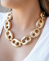 Conjunto Elos Lacre Banho Dourado
