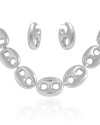 Conjunto Elos Lacre Banho Branco