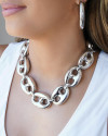 Conjunto Elos Lacre Banho Branco