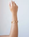 Bracelete Elos 22 mm Banho Dourado