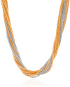 Gargantilha Malhas Torcidas Mix de Banhos Banho Dourado - 40 cm